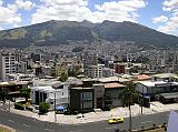Ecuador Quito 05-04 Hotel Quito View Towards Pichincha Here is a view across the Quito valley from the Techo del Mundo (Roof of the World) Restaurant in the Hotel Quito.